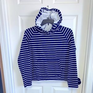 State of Mine Tennessee Sweatshirt hoodie Ladies Large Navy White striped EUC